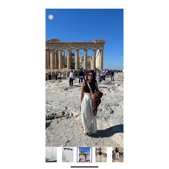 SPLENDID Beige Off-White Pull On Wide-Leg Delancey Trousers Pants Size XS - Picture 12 of 12